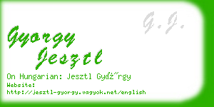 gyorgy jesztl business card